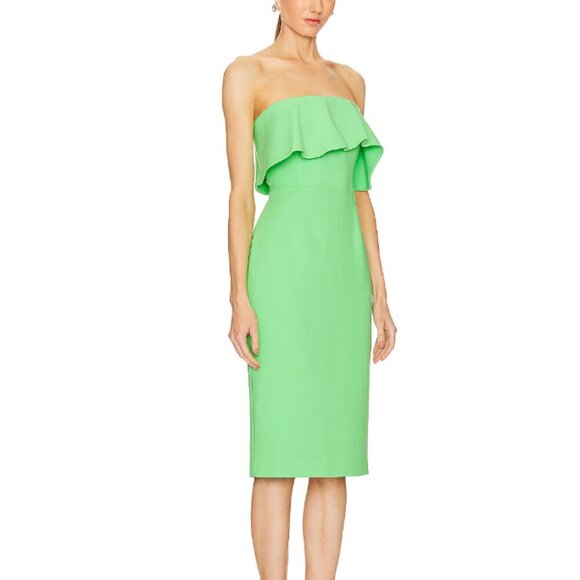 Bardot x REVOLVE Garnet Midi Dress in Bright Green size 6 - Picture 3 of 3